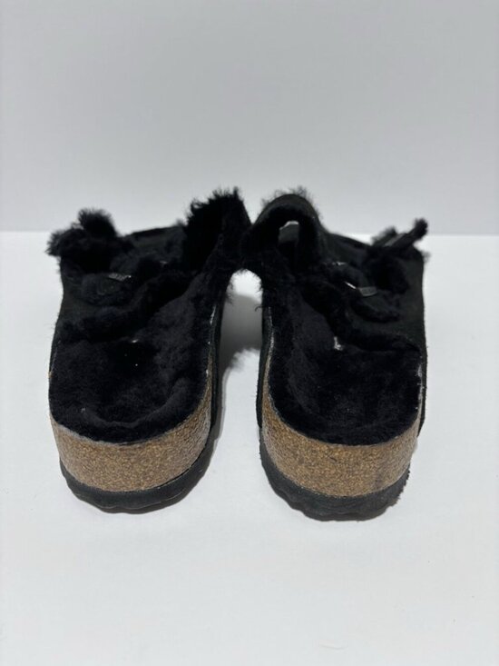 Birkenstock Men’s Arizona Shearling Suede Sandals Black, Size US 10 M, EUR 43